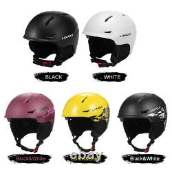Snowboard Helmet with Detachable Earmuff Skiing Helmet with Goggle Fixed Strap