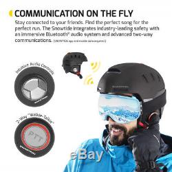 Swagtron Snowtide Bluetooth Ski & Snowboard Helmet Audio SOS Alert Walkie-Talkie