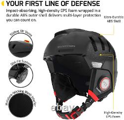 Swagtron Snowtide Bluetooth Ski Snowboard Helmet With Audio SOS Alert Mid-sized