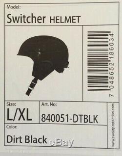 Sweet Protection Switcher Ski Snowboard Helmet L/XL Dirt Black NEW