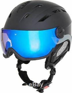 TecnoPro Erwachsenen Ski-Helm Skihelm mit Visier TITAN Photochromic schwarz