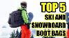 Top 5 Best Ski And Snowboard Boot Bag 2021 For Ski Helmet Goggles Gloves Jackets Accessories