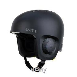 UNIT 1 Helmet Ski/Snowboard Helmet with Detachable Headphones! Black/Medium