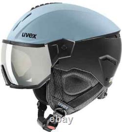 UVEX Instinct Visor Ski/Snowboard Helmet Glacier&Black Unisex 59-61cm Brand New