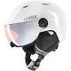 Uvex Junior Visor Pro Kids Ski Helmet, White/grey