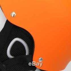 Ultralight Ski Snowboard Helmet Men Women Youth with Detachable Earmuff Orange