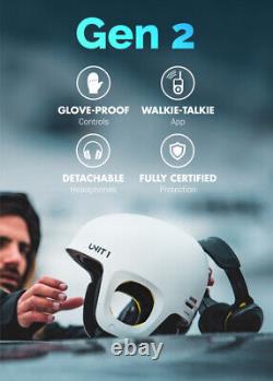 Unit 1 Soundshield Ski & Snowboard Helmet + Headphones (White Medium 55-58cm)