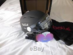 Bolle Snow Helmet Backline Premium Premium Soft Black & White Avec Modulator Nouveau
