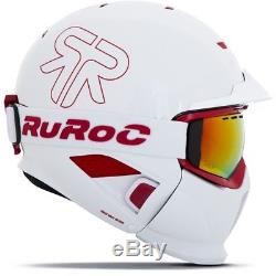Casque De Ski Ruroc Rg1-dx Blanc Inferno Weiß Rot Matt # 0691