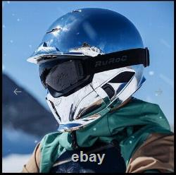 Casque De Snowboard Ruroc Rg1-dx Chrome 20/21 Nouveau / Jamais Utilisé Avec Lunettes Noires