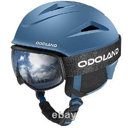 Casque de ski Odoland avec lunettes de ski VLT 18% pour le ski et le snowboard, Lumière