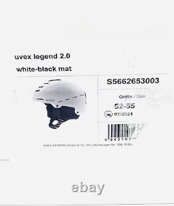 Casque de ski UVEX Legend 2.0 Snowboarding Blanc-Noir Mat 52-55 cm Mixte Prix de détail recommandé £87