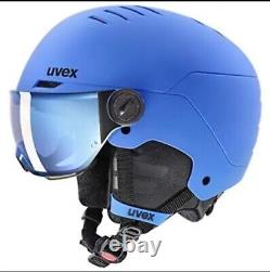 Casque de ski avec visière Uvex Rocket jr 54-58cm Bleu mat Snowboard