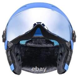 Casque de ski avec visière Uvex Rocket jr 54-58cm Bleu mat Snowboard