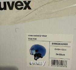 Casque de ski avec visière Uvex Rocket jr 54-58cm Bleu mat Snowboard