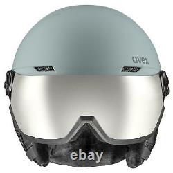 Casque de ski et de snowboard Uvex Wanted Glacier Rhino Matte avec visière S56626260