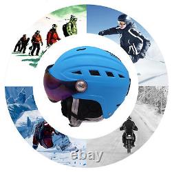 Casque de ski portable avec lentilles de ski amovibles, casque de snowboard ultraléger pour adulte.