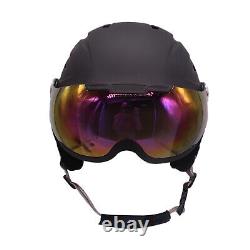 Casque de ski portable avec lentilles de ski amovibles, casque de snowboard ultraléger pour adulte.