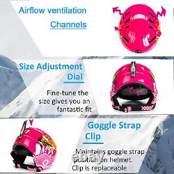 Casque de ski pour enfants Casque de surf des neiges pour enfants avec casque de luge pour jeunes et tout-petits assorti