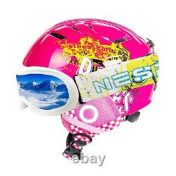 Casque de ski pour enfants Casque de surf des neiges pour enfants avec casque de luge pour jeunes et tout-petits assorti