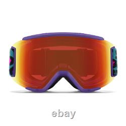 Lunettes de ski et de snowboard Smith Squad S avec technologie ChromaPop Everyday Red Mirror 2024 BNWT