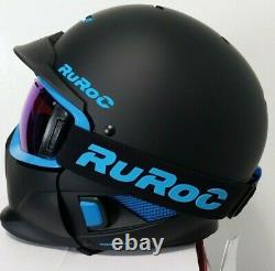 Nouvelle Marque Ruroc Black Ice Rg1-dx Ski Snowboard Taille Casque Yl/s