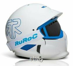 Rouroc Blanc / Blue Rg1-x Ski / Casque De Snowboard New- Size M/l