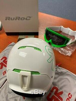 Ruroc Blanc Et Vert Rg1-x Ski / Snowboard Casque 2014/15 Gamme Livraison Gratuite