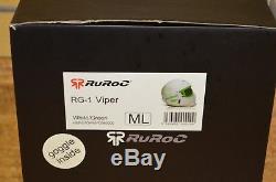 Ruroc Rg-1 Viper Blanc / Vert M / L Ski Snowboard Casque Avec Lunettes + Box