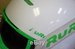 Ruroc Rg-1 Viper Blanc / Vert M / L Ski Snowboard Casque Avec Lunettes + Box