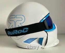 Ruroc Rg1-x Hommes Casque Intégral + Lunettes Ski Snowboard Snow White M / L Rrp £ 230