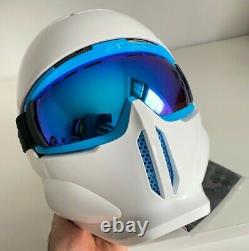 Ruroc Rg1-x Mens Full Face Helmet + Lunettes Ski Snowboard Blanche-neige M/l Rrp£230