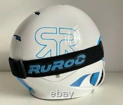 Ruroc Rg1-x Mens Full Face Helmet + Lunettes Ski Snowboard Blanche-neige M/l Rrp£230