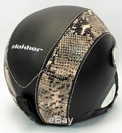 Slokker Dinho Skihelm Avec Visier Leder-look Schutzhelm Ski Snowboard Helm Gr M