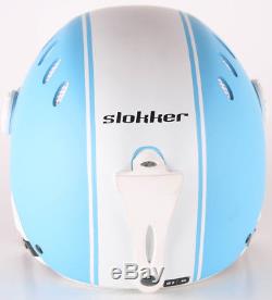 Slokker Skihelm Dinho Blanc / Bleu 61 CM XL 07843-2 Snowboardhelm Mit Visier