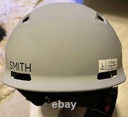 Smith Quantum Helmet Mips Large 59-63 Matte Cloudgrey Charcoal Nouveau Dans La Boîte
